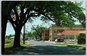 Vintage Pass Christian Mississippi MS East Beach Straßenansicht Standard Öl Postkarte - Bild 1 von 2