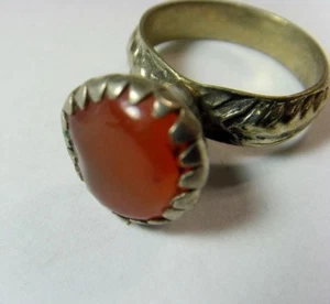 1700s antique Bedouin Nomads tribal ring 8 SZ dagestan religious islamic 50196 - Picture 1 of 7