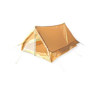 French Army F1 Sand 2 Men Tent With Groundsheet Pegs & Poles Beige Nylon - Picture 1 of 7