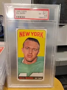 1965 Topps Football Bill Baird #111 PSA Slabbed Ex-Mint 6.5 New York Jets Graded - Picture 1 of 3