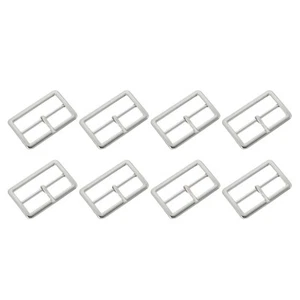 8Pcs Metal Roller Buckles 50mm/2" Single Prong Belt Strap Adjuster Silver - Picture 1 of 6