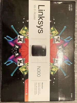 Cisco Linksys E1200 N300 Mbps 4-Port Wireless-N w/ 2.4GHz New Open Box - Image 1 of 2