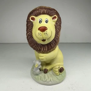 Vintage Blüteneimer Löwe Keramik Figurine 4,5" süße Löwenstatue - Bild 1 von 5
