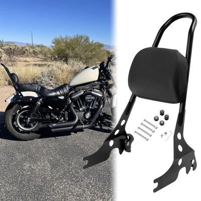 Almofada traseira Moto passageiro Sissy Bar encosto para Harley Davidson Street 500/750 - Imagem 1 de 4