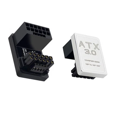 ATX3.0 12VHPWR 12+4 16Pin 600W Power Supply Adapter 180 Degree Turn Connectors - Image 1 of 4