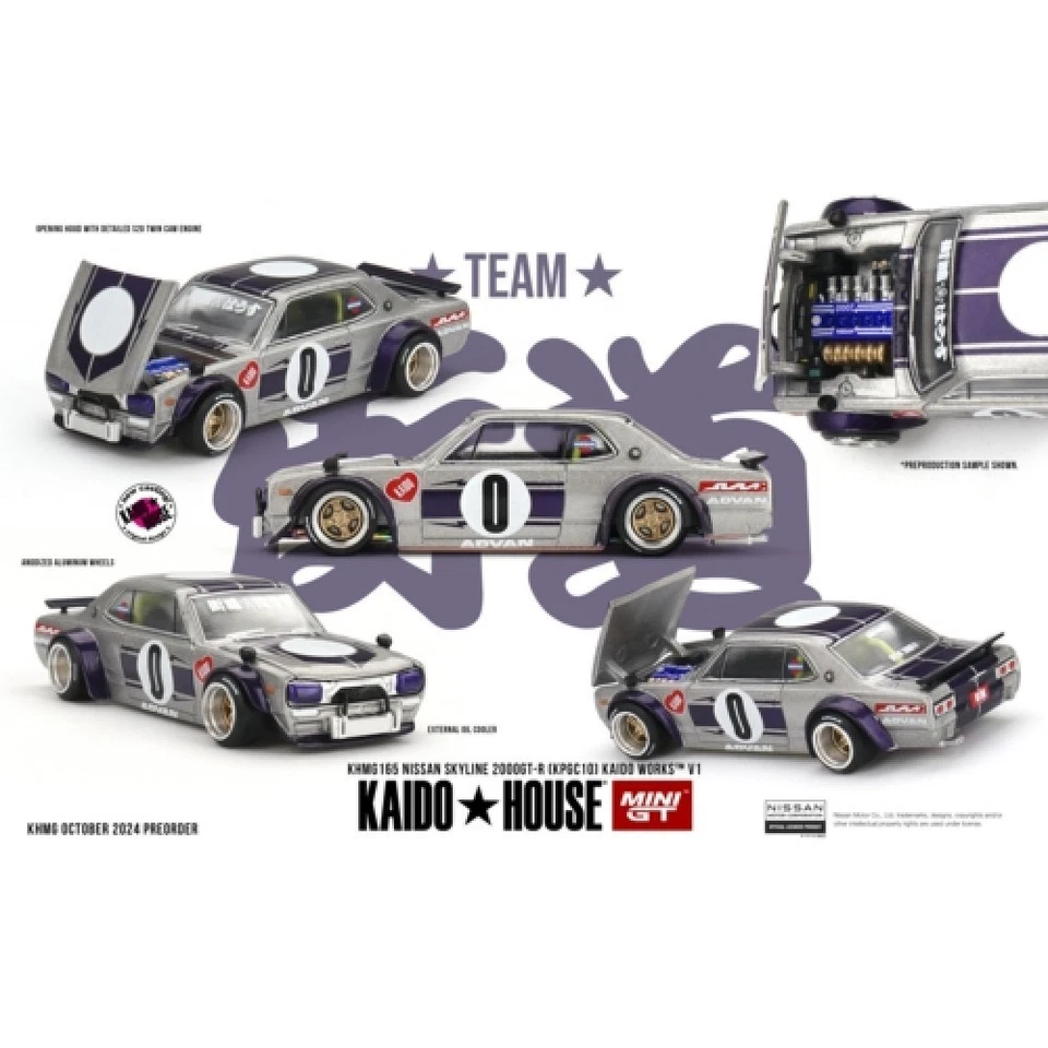 Mini GT x Kaido House NISSAN SKYLINE 2000GT-R (KPGC10) KAIDO WORKS V1 KHMG165 - Image 1 of 1
