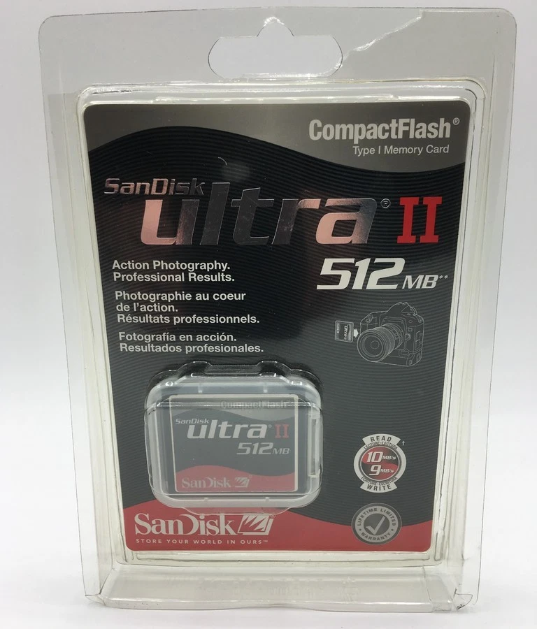 Sandisk Ultra II 512 MB Compact Flash Memory Card (SDCFH-512-901) - Image 1 of 2