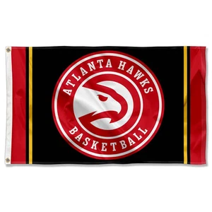 Atlanta Hawks Black Grommet Flag - Picture 1 of 6