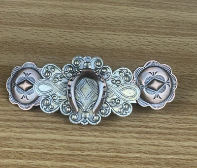 Винтажная французская заколка заколка декоративная филигранная в викторианском стиле сделано во Франции - Изображение 1 из 4