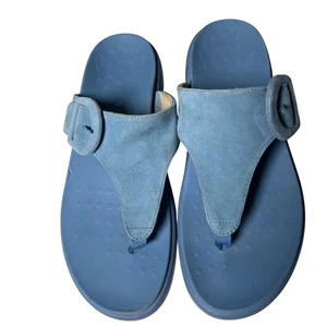 Vionic Recovery RX Activate Adjustable Buckle Thong Sandals Blue Women's 10 - Picture 1 of 15
