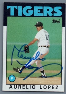 1986 Topps - #367 Aurelio Lopez Hand Signed Autographed Baseball Card - Picture 1 of 2