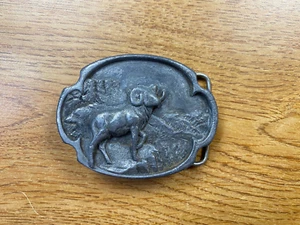 Hebilla de cinturón vintage Siskiyou Bighorn Sheep (1986) - Imagen 1 de 4