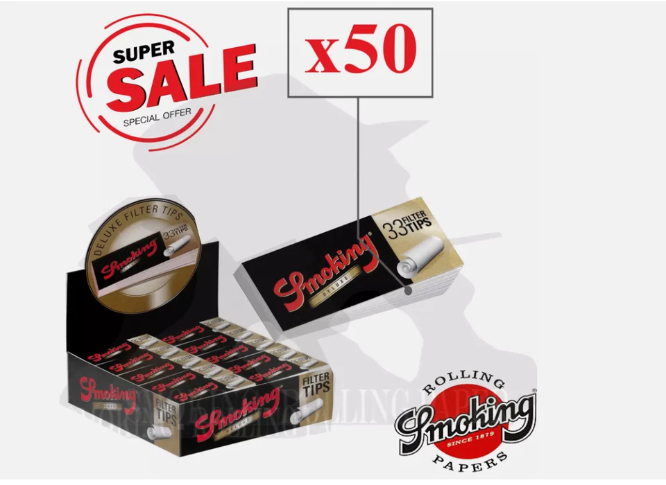 FILTRI IN CARTA SMOKING DELUXE KING SIZE 50 BLOCCHETTI FILTRINI IN CARTONCINO - Image 1 of 1