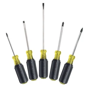 Klein Tools 85445 Screwdriver Set, Slotted, Phillips and Square, 5-Piece - Picture 1 of 8