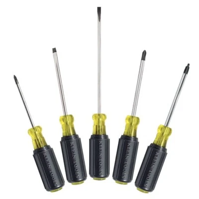 Klein Tools 85445 Screwdriver Set, Slotted, Phillips and Square, 5-Piece - Image 1 of 4