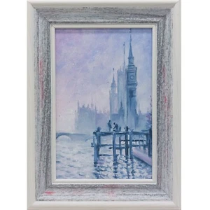 Cityscape, Original oil and mixed media painting, Ukrainian artist - Picture 1 of 7