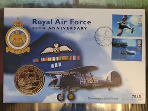 1998 Guernsey Royal Air Force 80th Anniversary FDC Coin - Picture 1 of 3