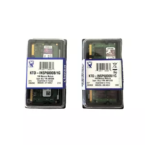 LOT OF 2 KINGSTON KTD-INSP6000B/1G Dell A0612536 1GB DDR2-667 PC2-5300 SODIMM - Picture 1 of 2