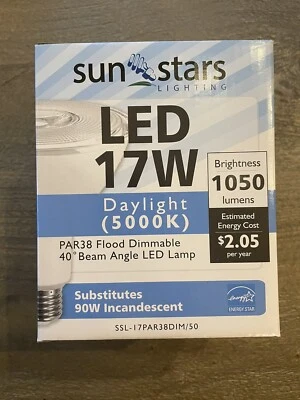 PAR38 Flood 17-Watt Daylight LED Lamp (5000K) 1050 Lumens Sun Stars Lighting - Image 1 of 4