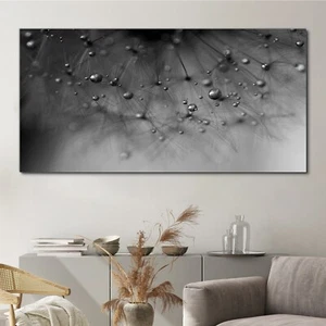 Malerei Abstrakte Löwenzahn Wassertropfen 140x70 Canvas Wandbild Leinwand Bilder - Bild 1 von 11