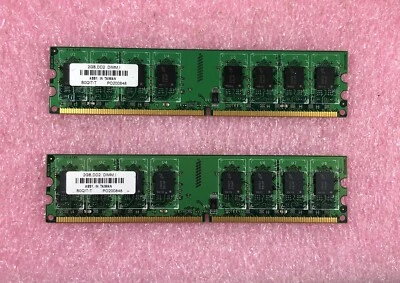 2 X 2GB MICRON PC2-6400 DDR2-800 NON-ECC MEMORY B0QIT-T - 4GB TOTAL - Image 1 of 2