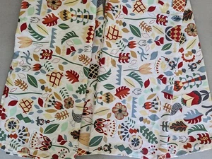 IKEA Rodarv 2 Curtain Panels Swedish Folk Art Floral RARE 57"x98" - Picture 1 of 6