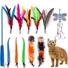 Cat Toys For Indoor Cats, 1Pcs Retractable Cat Fishing Rod Toy And 11Pcs Cat Fea