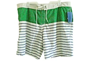 Traje de baño para hombre talla XXL tostado/verde azul marino antiguo NUEVO - Imagen 1 de 2