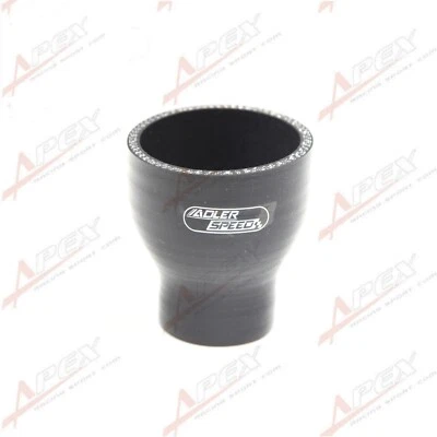 2.5" To 1.5'' 4Ply Straight Silicone Reducer Coupler Hose Pipe 63-38mm Black - Image 1 of 4