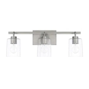 HomePlace by Capital Lighting Greyson 3 Light Vanity, Nickel - 128531BN-449 - Picture 1 of 1