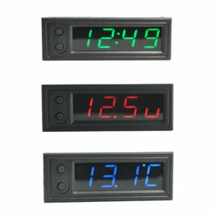 Kit termometro display digitale auto 3 in 1 voltmetro temperatura orologio misuratore - Foto 1 di 15