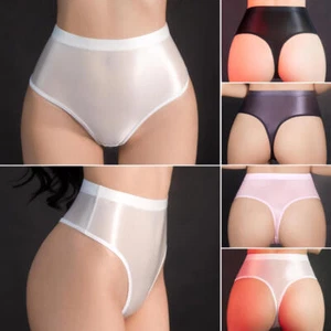 Women Shiny Satin Silky Knickers Sexy Briefs G-String Underwear Lingerie Panties - Picture 1 of 20