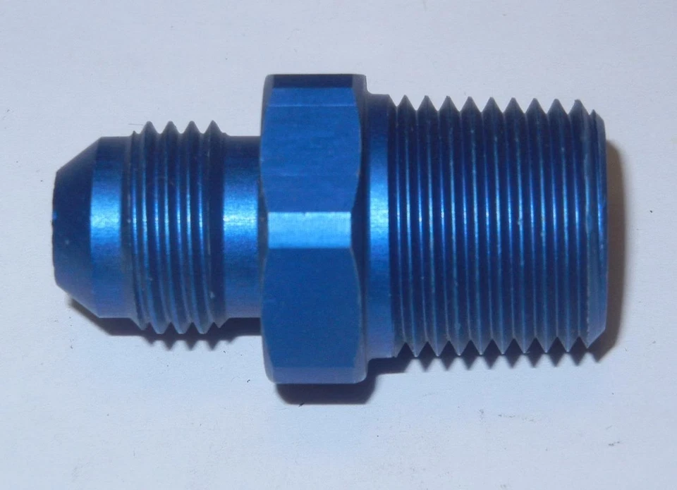 Aeroquip Anschlussadapter -6 AN Zu 3/8" NPT Gerade Aluminium Blau Je - Bild 1 von 1