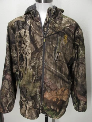 BROWNING RealTree Camo Full Zip Jacket XL Fleece-Lined Hooded Wasatch EUC W42a - Image 1 of 4