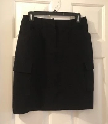 Falda deportiva Geoffrey Beene para mujer talla 6 elástica negra Foto 1 de 4