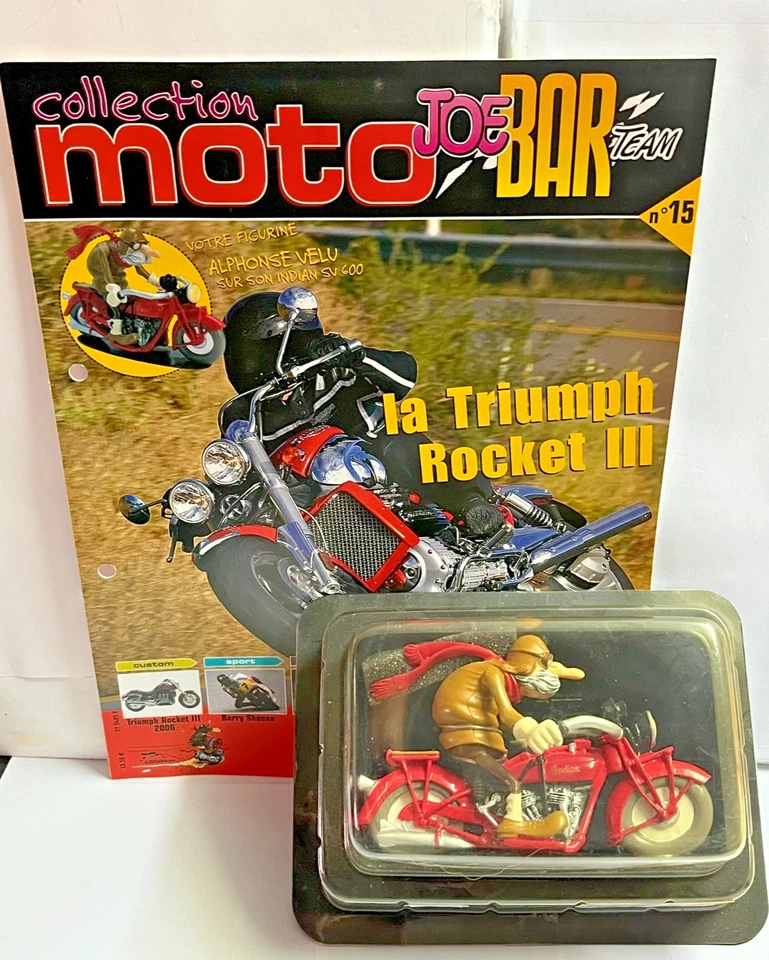 MOTO JOE BAR TEAM 15 INDIAN 600 SV 1926 ALPHONSE VELU 1/18 CON BOITE + FASCICOLO - Immagine 1 di 2