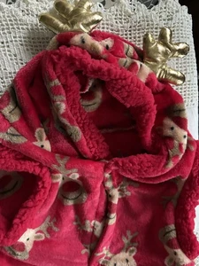BNWT dogs size L Christmas themed hooded fleece jacket coat - Picture 1 of 4