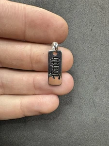 1.3g Sterling Silver 925 “Faith” Pendant Jewelry lot D - Picture 1 of 7