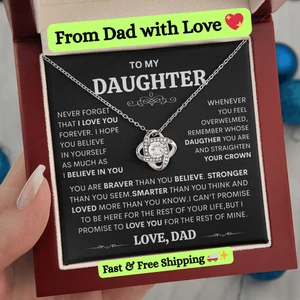 Collana Figlia Regalo da Papà - Ciondolo, Compleanno Laurea Gioielli Spedizione F - Foto 1 di 17