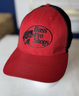 Gorra de camionero Bass Pro Shops - Gorra de malla de pesca/béisbol Snapback - roja y negra Foto 1 de 4