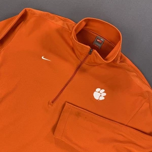 Pullover Clemson Tigers para Hombres XL Naranja NCAA Fútbol NikeFIT Cremallera Nike - Imagen 1 de 19