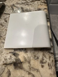 Piastrella Bullnose 4-1/4" x 4-1/4" Vintage Bianco Opaco NOS 4x4" Piastrella Metropolitana Ceramica - Foto 1 di 5