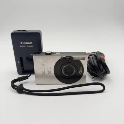 Canon IXUS 70 Silber/Schwarz - Kompakte Digitalkamera - Geprüft - Bild 1 von 4