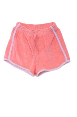 Shorts curto Zara feminino cordão terry laranja roxo tamanho 6 - Imagem 1 de 3