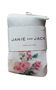 Medias Janie and Jack Blanco Rosa Floral Niños Talla 4 a 5 ¡Nuevas Con Etiquetas! - Imagen 1 de 2