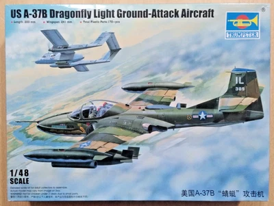 18-02889 TRUMPETER 1:48 Scale CESSNA A-37B DRAGONFLY Plastic Model Kit - Image 1 of 4