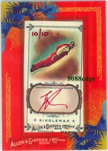 Allen & Ginter 2010 tinta roja automática: autógrafo de Glenn Singleman #10/10 - Imagen 1 de 2
