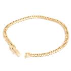KIHEI bracelet K18 6-sided cut double 10g 18cm chain yellow gold YG #030