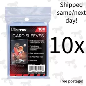 1000PCS Ultra Clear Penny Sleeves Soft Card Trading Games Pokemon Fit Standard - Picture 1 of 12