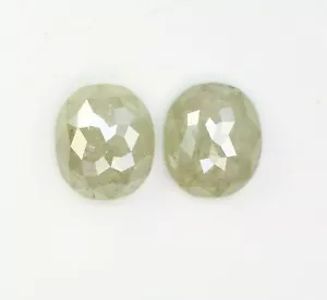 Paar graue ovale Diamanten 3,15 Karat 8,00 mm ideal für Ohrringe - Bild 1 von 12